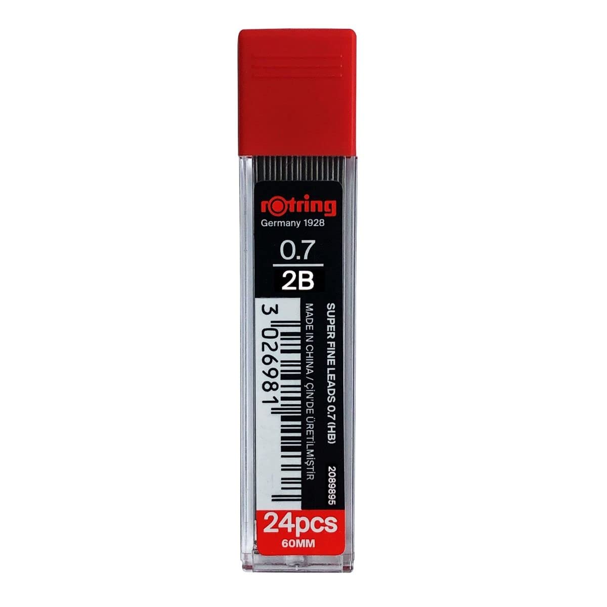 rOtring 0.7mm 2B Super Polymer Pencil Lead - Pack of 3 Tubes - 72 Leads in Total - Refills for Mechanical Pencils