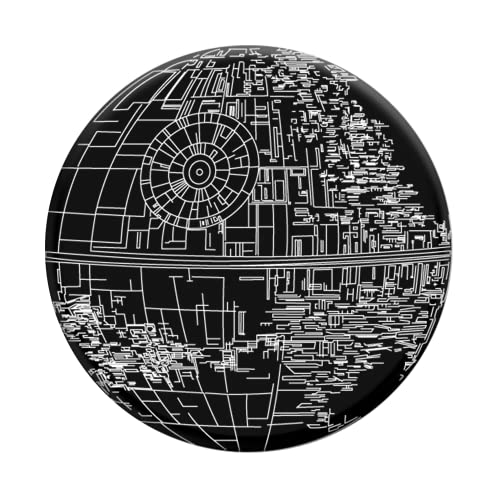 PopSockets PopGrip - Expanding Stand and Grip with a Swappable Top for Smartphones and Tablets - Death Star Aluminum