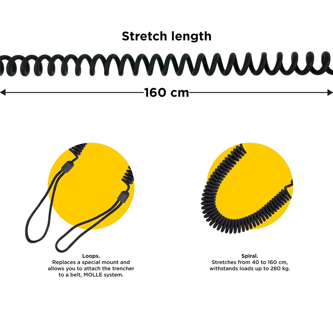 EdcX Paracord Nylon Tactical Lanyard made in Ukraine, spiral cable, elastic key pendant made of Paracord