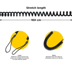 EdcX Paracord Nylon Tactical Lanyard made in Ukraine, spiral cable, elastic key pendant made of Paracord