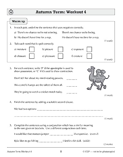 New KS3 Year 8 Spelling, Punctuation and Grammar 10-Minute Weekly Workouts (CGP KS3 10-Minute Tests)