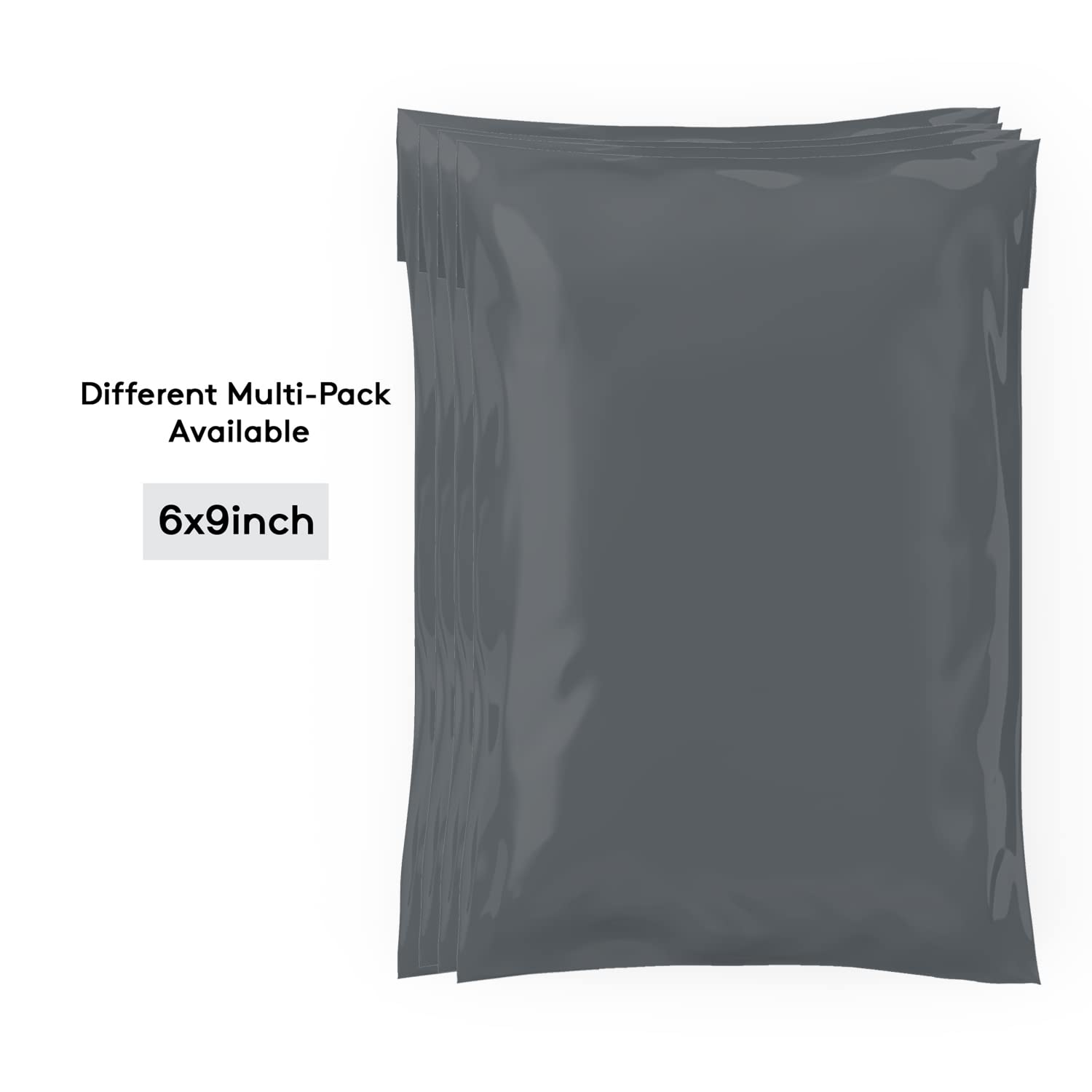 Mailing Bags, Grey Parcel Delivery Bags with Self-Seal Closure, Flexible Lightweight and Tear Proof Postal Mailing Bags, Multipack Mailing Envelope Bags (06x09, 50pk)