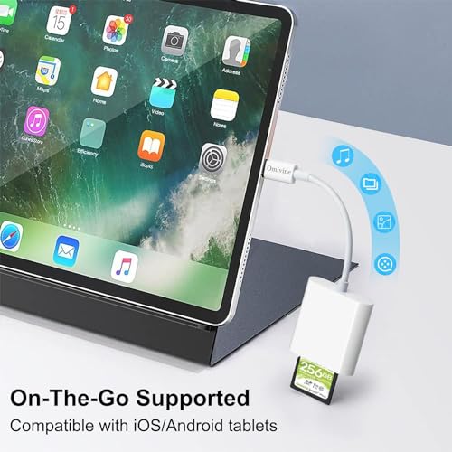 USB C Card Reader, SD to USB Type C OTG Adapter for SDXC, SDHC, SD, Micro SD/TF Cards for iPhone 15/Plus/Pro/Pro Max, MacBook Air Pro, iPad Pro/mini/Air, Samsung, Huawei, Xiaom, Pixel, etc