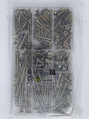 250 Pcs M4 Self-tapping Wood Screw Kits, Cross Pan Head Drywall Screws, Self Drilling Chipboard Screws, Multi Use High Performance Screws Assortment - M4x(16/20/25/30/35/40/50 mm)