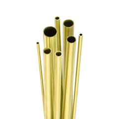 sourcing map Brass Tube, 2mm 3mm 4mm 5mm 6mm 7mm 8mm 10mm OD x 0.5mm Wall Thickness 300mm Length Seamless Round Pipe Tubing, Pack of 8