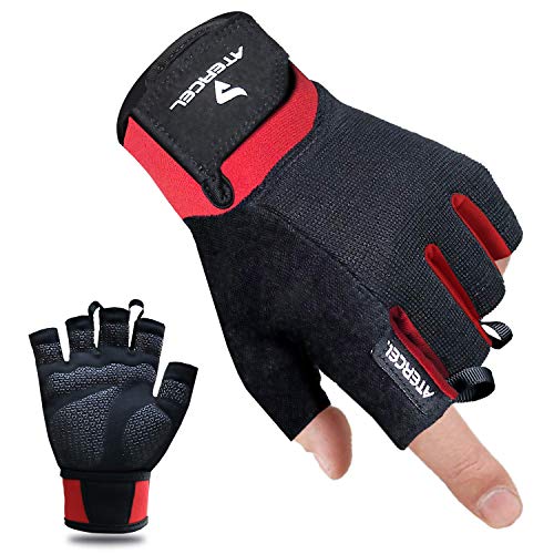 ATERCEL Weight Lifting Gloves, Gym Gloves for Crossfit, Workout, Exercise Cycling, Training, Breathable and Snug fit, for Men and Women