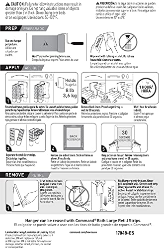 Command 17048-ES Metal Universal Picture Hanger - Damage Free Hanging - For Pictures, Frames, Mirrors and Clocks - Holds up to 3.6 kg