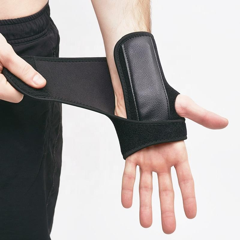 Compression Wrist Support Brace for Men & Women   Adjustable Wrist Support Wraps   Wrist Band Support Sleeve   Carpal Tunnel Brace for Pain Relief, Tendonitis, Arthritis, Gym, Sports (Black, Left)