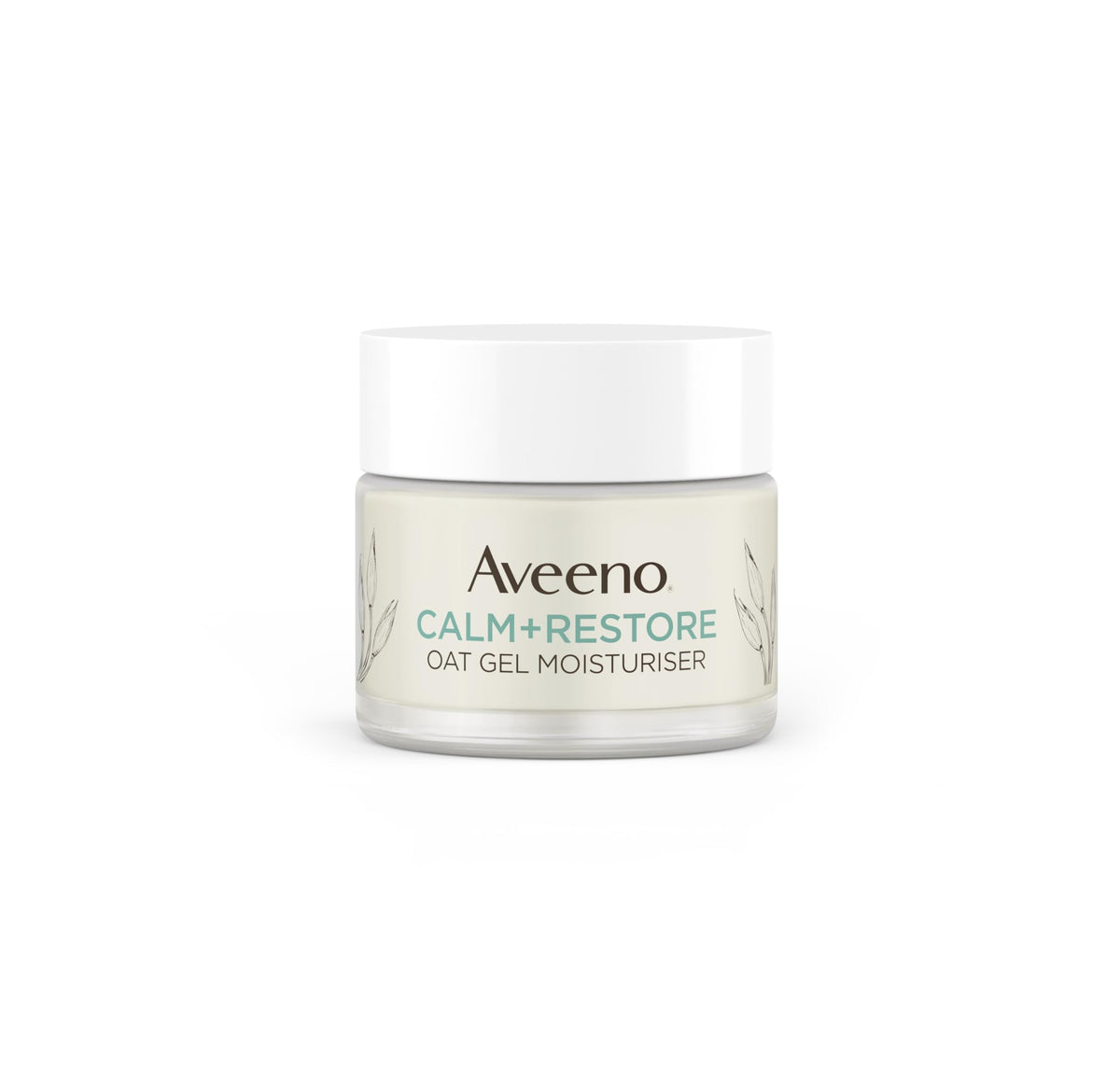 Aveeno Face CALMandRESTORE Oat Gel Moisturiser, 24-Hour Hydration, For Sensitive Skin, With Prebiotic Oat and Calming Feverfew, Fragrance Free, 50ml