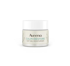 Aveeno Face CALMandRESTORE Oat Gel Moisturiser, 24-Hour Hydration, For Sensitive Skin, With Prebiotic Oat and Calming Feverfew, Fragrance Free, 50ml