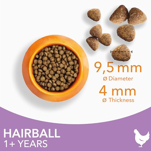 IAMS Hairball Complete Dry Cat Food for Adult and Senior Cats with Chicken 3 kg