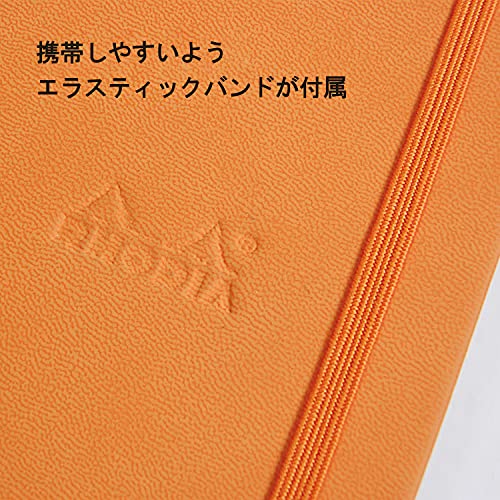 RHODIA 117801C - Soft Notebook Bullet Journal Goalbook Nacarat - A5 - Dotted Dot - 240 pages - 90g Ivory Clairefontaine Paper - 2 Ribbons, Elastic Closure - Faux Leather Cover