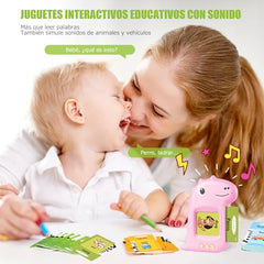 Talking Flash Cards for Toddler Toys for 2 3 4 5 6 Year Old Baby Girls Preschool Learning Resources Sensory Toys for Autism Educational Montessori Toys with 224 Words Interactive Gifts For Kid Age 2-6