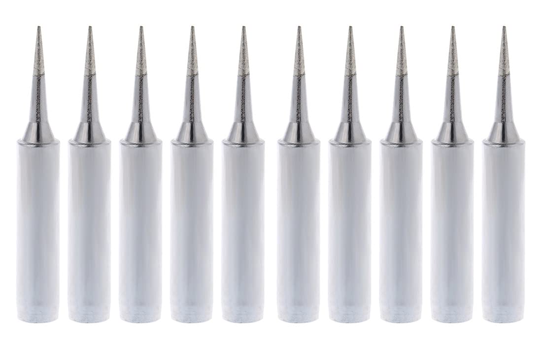 Saipor 10pcs 900M-TI Soldering Iron Tips Solder Iron Replacement Tip for 900M Station Tool for Hakko, TENMA, ATTEN, Quick, Aoyue, Yihua Soldering Station(900M-T-I)