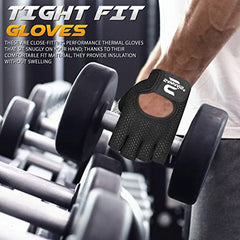 SAWANS Gym Gloves for Men & Women Weight Lifting Fitness Gloves Breathable Ladies Gloves Training Non-Slip Silicone Padded Palm Grip Protection Exercise Workout Cycling Pull ups Microfiber (M, Black)