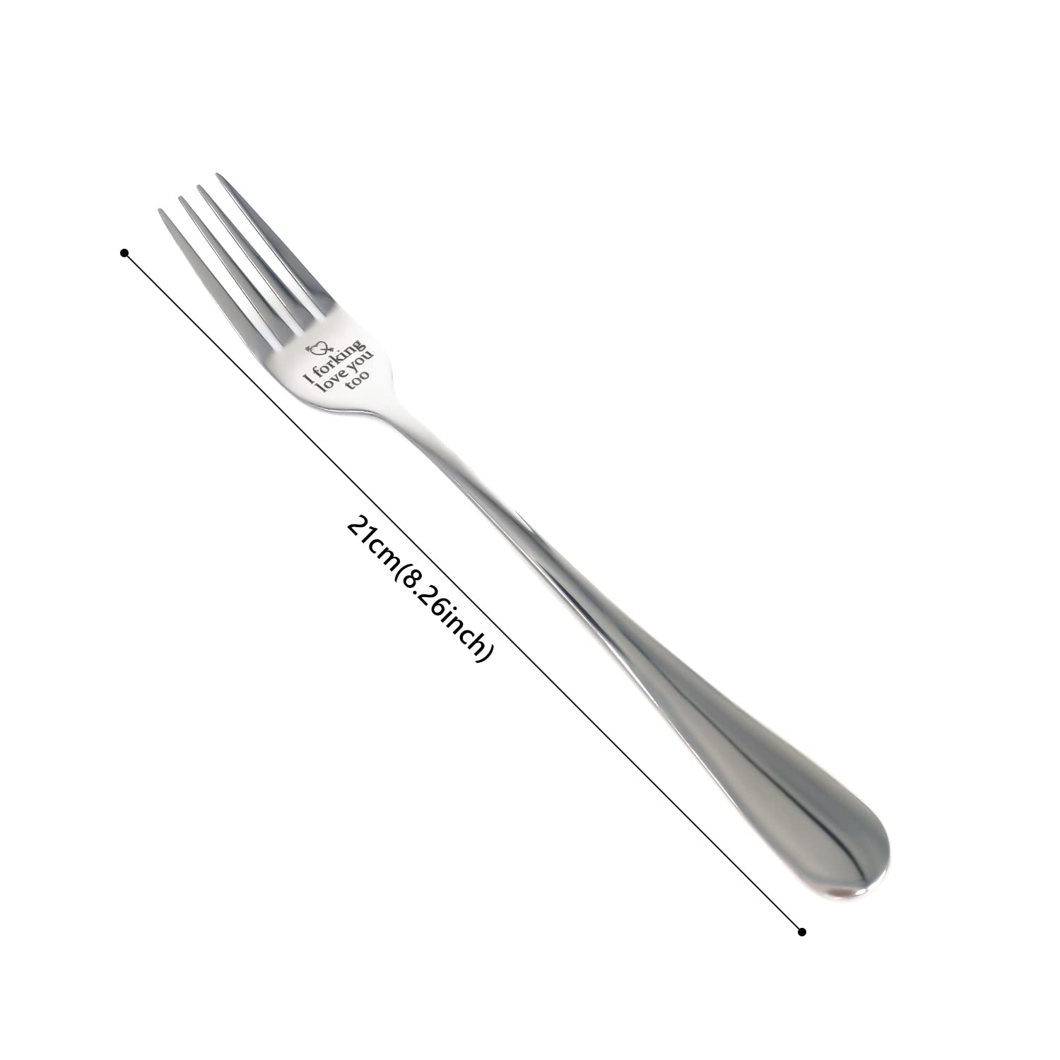 Forking Love You Too Funny Engraved Forks, Stainless Steel Engraved Fork, Personalized Letter Dinner Fork-I Forking Love You Too, Unique Carving Fork Best Gifts for Christmas Valentine's Day A3ANCZ-1