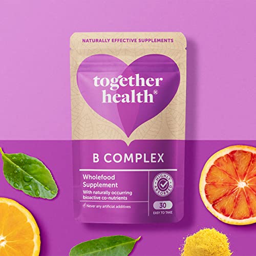 B-Vitamin Complex – Together Health – Whole Food Nutrients - 8 Essential B Vitamins - Vitamin C – Vegan Friendly – Made in The UK – 30 Vegecaps