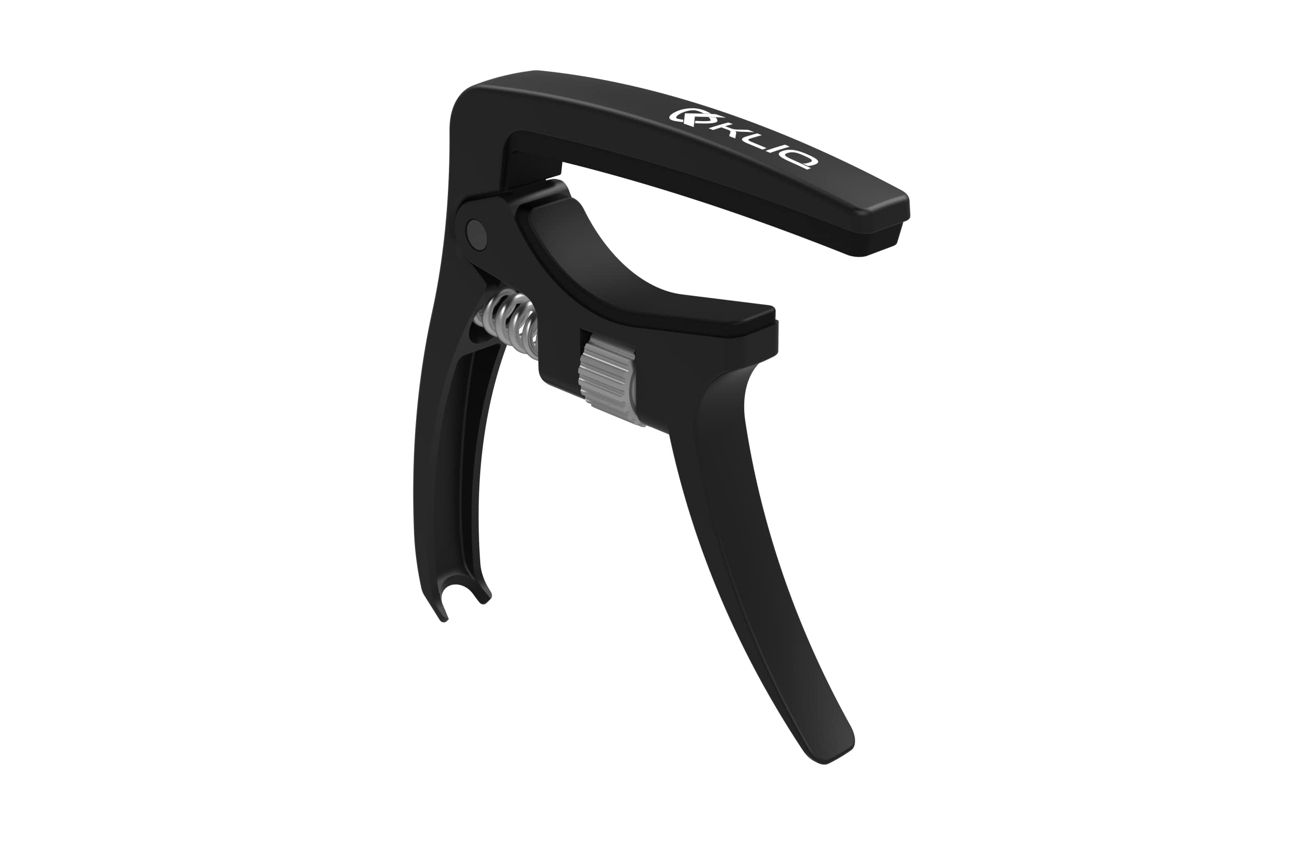 KLIQ K-PO Guitar Capo for 6 String Acoustic and Electric Guitars - Spring Loaded Trigger Style (Black Adjustable)