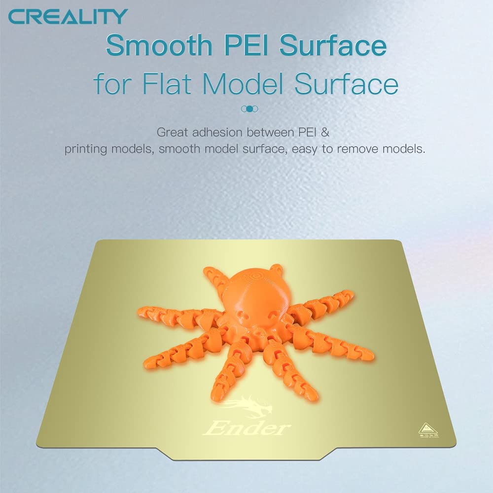 Official Creality Ender 3 Double Sided PEI Sheet Magnetic Flexible Steel Build Plate 235x235mm, Smooth and Textured Heated Bed Platform for 3D Printer Ender 3 V2/3 Pro/3 S1/3 S1 Pro Ender 5/5 Pro