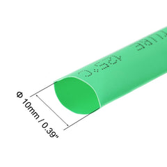 sourcing map Heat Shrink Tubing, 3/8 inches(10mm) Dia 2:1 rate Shrinkable Tube Cable Sleeve 10ft - Green