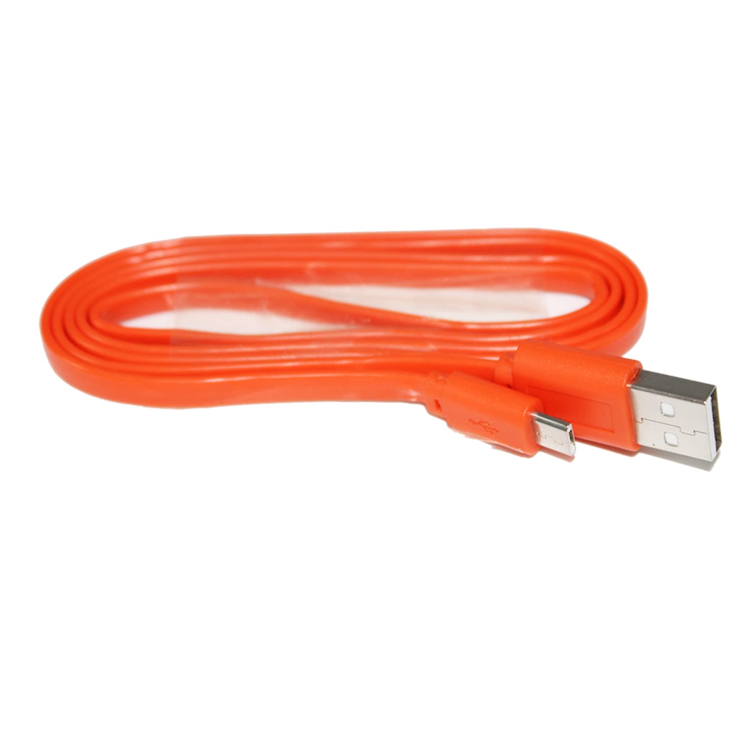 Aiivioll Replacement Micro USB Fast Charger Flat Cable Cord Compatible for JBL Flip 2 Flip 3 Flip 4 Speaker Logitech UE Boom 22AWG Android Phones (3.3ft/Orange)