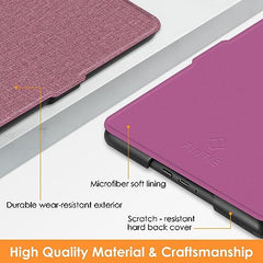 FINTIE Slimshell Case for 6.8 inches Kindle Paperwhite (11th Generation-2021) and Kindle Paperwhite Signature Edition - Premium Lightweight PU Leather Cover with Auto Sleep/Wake, (Plum)