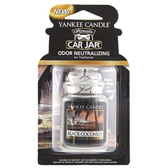 Yankee Candle 1194390E Car Jar Ultimate Air Freshener, Black Coconut, 1 Count