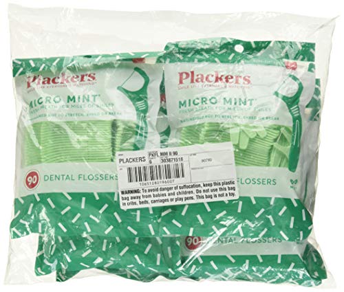 Plackers Dental Flossers Micro Mint - 90 Count