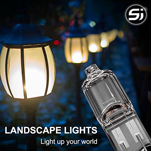 S&J G4 Halogen Light Bulbs 20W Clear Capsule 2 Pin Lamp Bulb Halogen Pin Base Warm White Dimmable 10 Pack (20 Watts)