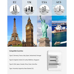 TESSAN Plug Adapter Worldwide with 4 USB and 1 AC Socket, International Travel Adapter UK to European Power Universal Plug Adaptor for EU USA Australia Thailand