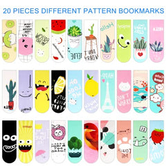 Magnetic Bookmarks,30 Pieces Magnetic Page Markers,Magnetic Page Clips,Assorted Cartoon Magnet Book Markers for Kid Students Teacher Reading Office Supplies (Cartoon)