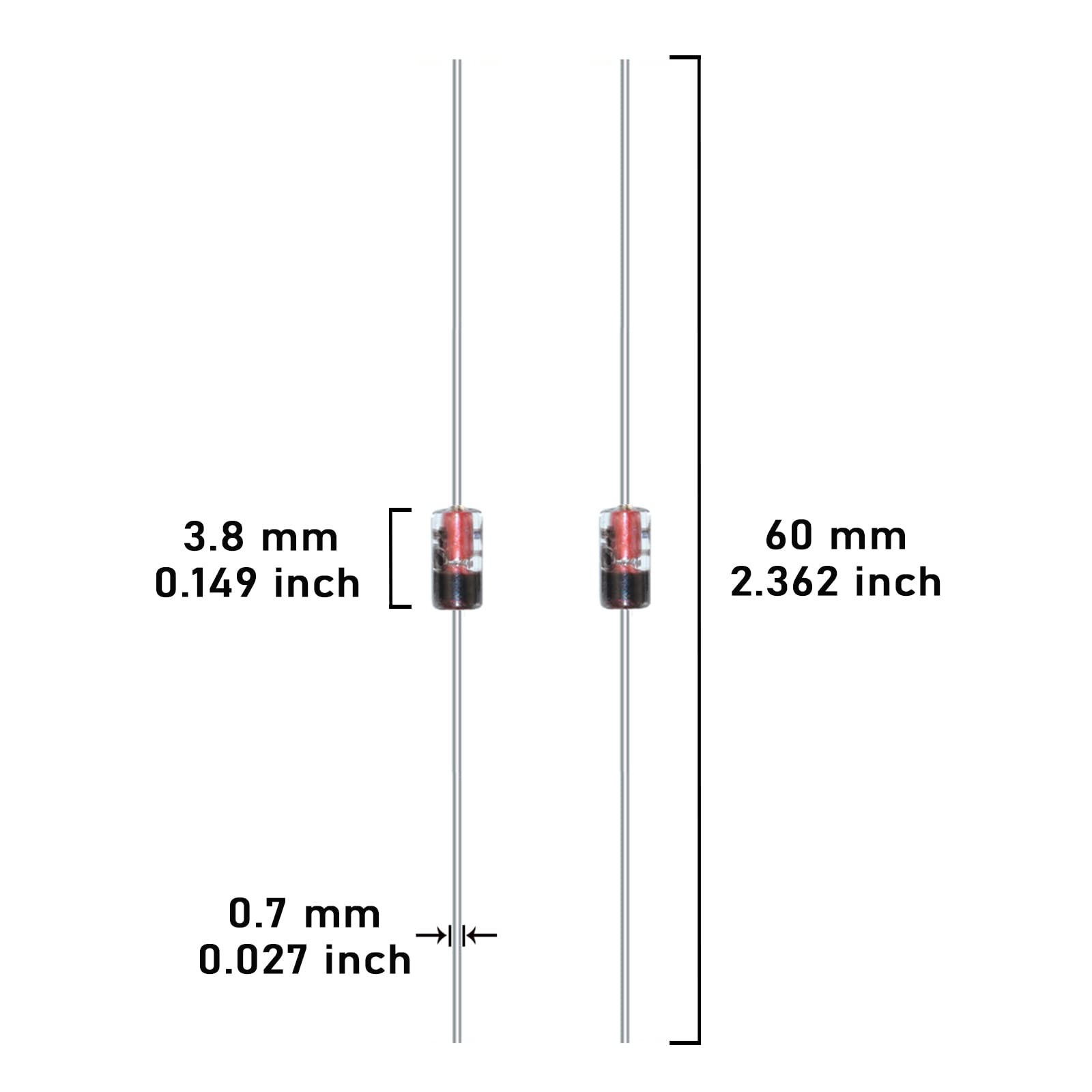 AUKENIEN 1/2W Zener Diode Set 34 Values 0.5W Zener Diodes Diodos Assortment Kit