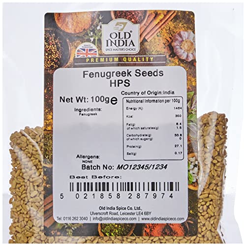 Old India Fenugreek Seeds HPS 100g