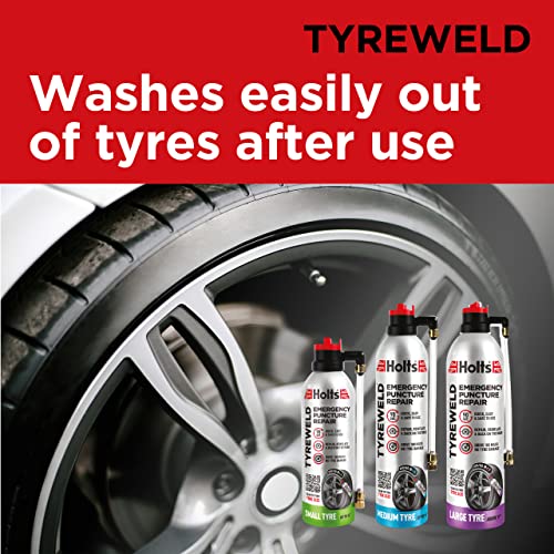 Holts Tyreweld Puncture Sealant 500ml, Emergency Tyre Repair Foam, Car Puncture Repair Kit Sealant To Get You Back On The Road, Quick & Easy Flat Tyre Foam, Drive Up To 100 Miles, No Tools Needed