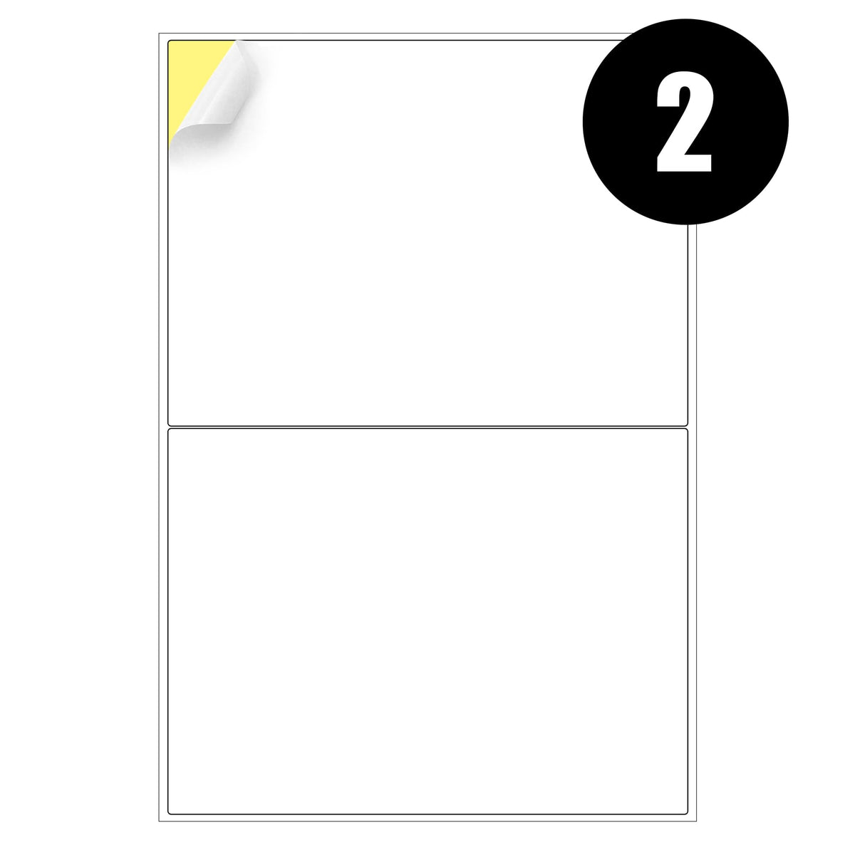 A4 Labels 2 Per Sheet, 20 Sheets 40 Sticky Label, Address Labels, Printer Labels, iSOUL Self Adhesive Printable A4 Sticker Paper for Printing, Laser Labels Stickers [Quickdry]