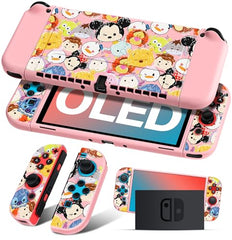 Koecya for Nintendo Switch OLED Case Cute Cartoon Character Design Cases Kawaii Fun Funny Fashion Soft Slim Protective Shell Cover Dockable Joycon for Kids Boys Teens Girls for Switch 2021 Dishini