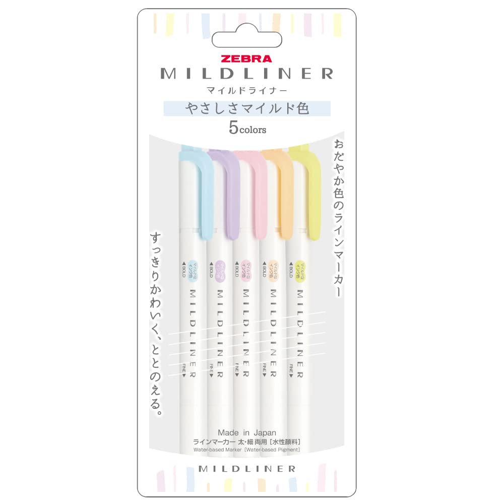 ZEBRA WKT7-5C-YC Mildliner Fluorescent Marker [Parallel Import Goods] (Softness, Mild Colour)