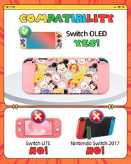 Koecya for Nintendo Switch OLED Case Cute Cartoon Character Design Cases Kawaii Fun Funny Fashion Soft Slim Protective Shell Cover Dockable Joycon for Kids Boys Teens Girls for Switch 2021 Dishini