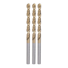 sourcing map 3pcs Twist Drill Bits 3.5mm Titanium Coated (HSS-E) M42 High Speed Steel 8% Cobalt Straight Shank for Stainless Steel Aluminum Alloy Metal