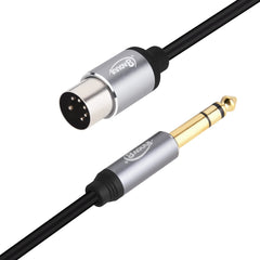 innov8 6.35mm (1/4 Inch) TRS Stereo to Din 5 Pin MIDI Male Stereo Audio Cable 1m