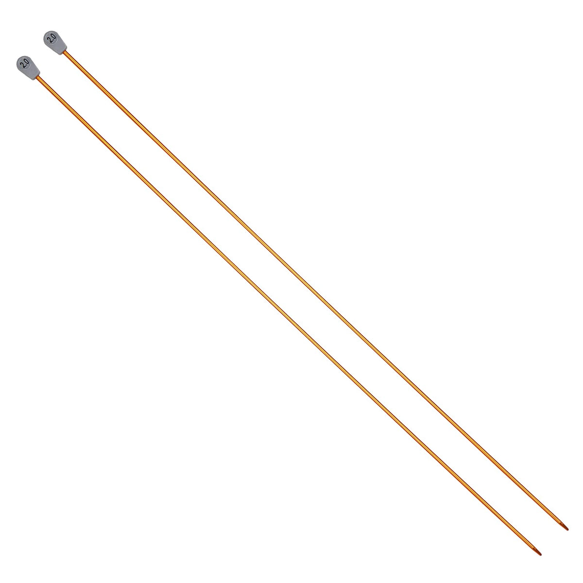 Coopay Knitting Needles 2.0mm UK Size, Knitting Needles 35cm Long, Metal Knitting Pins for Beginners Professional Knitters, Lightweight Knitting Needles for Arthritic Hands