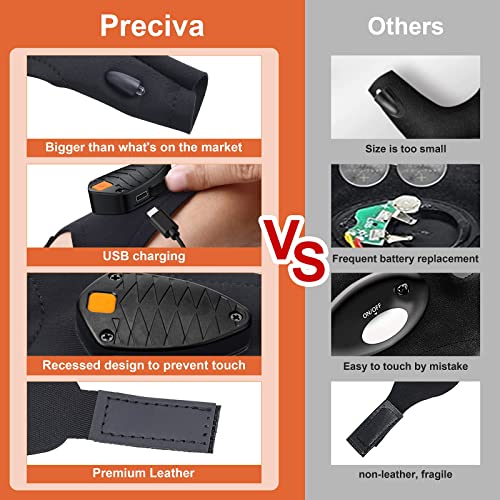 Preciva Led Gloves with Waterproof Light, USB Rechargeable Light Gloves,Fishing Gifts for Men,Secret Santa Gifts for Men, Fingerless Work Gloves with Strong Light, Birthday Gifts