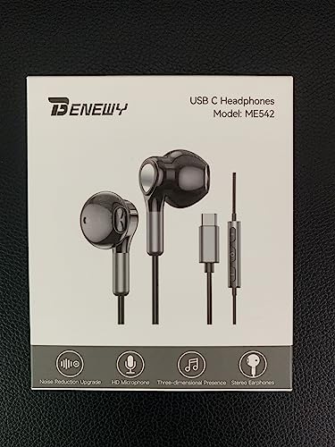 USB C Headphones for Samsung Galaxy S23 Ultra S22 S21 FE S20 A53 A54 USB C Earphones with Microphone In-Ear Headphones Wired Earbuds USB Type C Earphones for iPad Pro 2022 iPad Air 5/4/Mini 6, Pixel 7