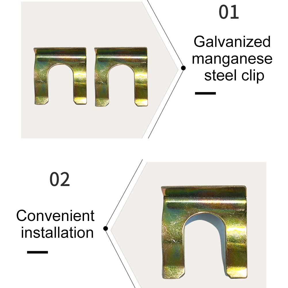 Tongdejing Brake Line Clips, 12pcs Parking U Shaped Vehicles Brake Line Clip Cable Truck Hose Retainer Door(random)