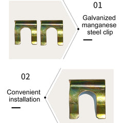 Tongdejing Brake Line Clips, 12pcs Parking U Shaped Vehicles Brake Line Clip Cable Truck Hose Retainer Door(random)