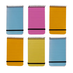 FIRST CHOICE KAYA Neon Notebooks Small Pack Of 6 Mini Spiral Pocket Size Notepads Cover Memo Pad Wired Note Sold by KAYA LTD