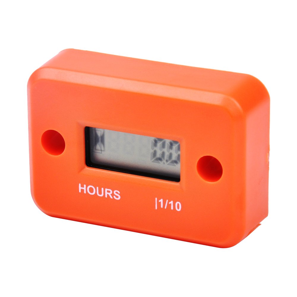 Nine Rong NR-HM006, Waterproof Gaso Engine Inductive Hour Meter For Motorcycle, Snowmobil,Motocross (ORANGE)