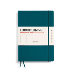 Leuchtturm1917 366174 Notebook Composition (B5), Hardcover, 219 numbered pages, Pacific Green, Plain