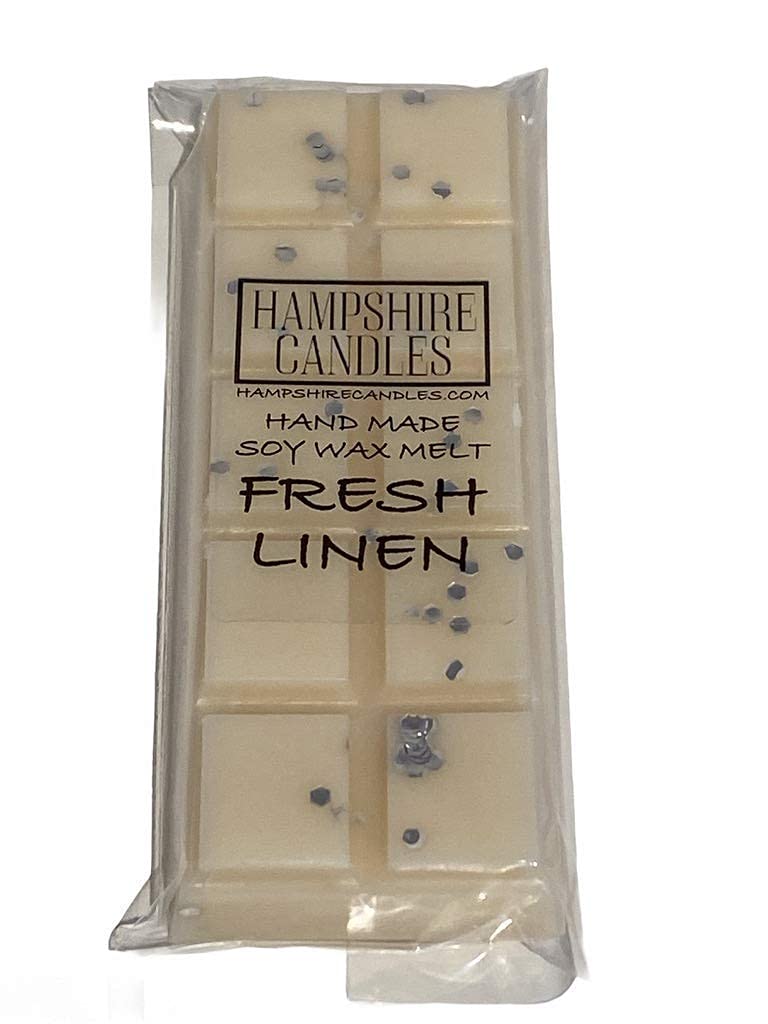 Fresh Linen Wax Melts   Strong Scented   Natural Soy Wax   Handmade Snap Bar (1 Bar)