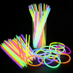 SHATCHI 20Pcs Glow Sticks 8 inches and Connectors Neon Colours Kit for Bracelets, Rings Necklace Halloween Rave Fancy Dress Party Props Bag Fillers Toys Favours